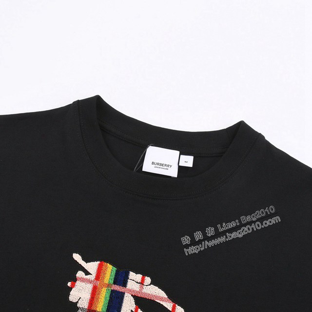 Burberry專櫃巴寶莉2023SS新款牙刷繡T恤 男女同款 tzy2806
